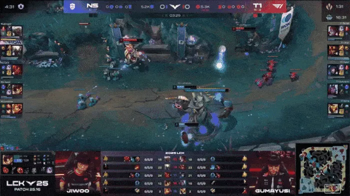 kaiyun-LCK：Lehends蕾欧娜E到Keria，NS下路1换2线杀T1下路双人